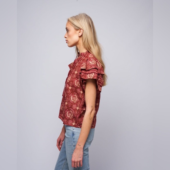 Ulla Johnson Lilli Top in Amaranthus size 4 - Picture 3 of 16
